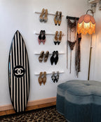 Summer Stripe Surfboard Wall Decor