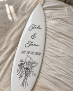 Custom Wedding Name & Date Surfboard Wall Decor