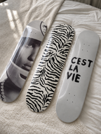 Cest La Vie Zebra Print Skateboard Wall Decor Set