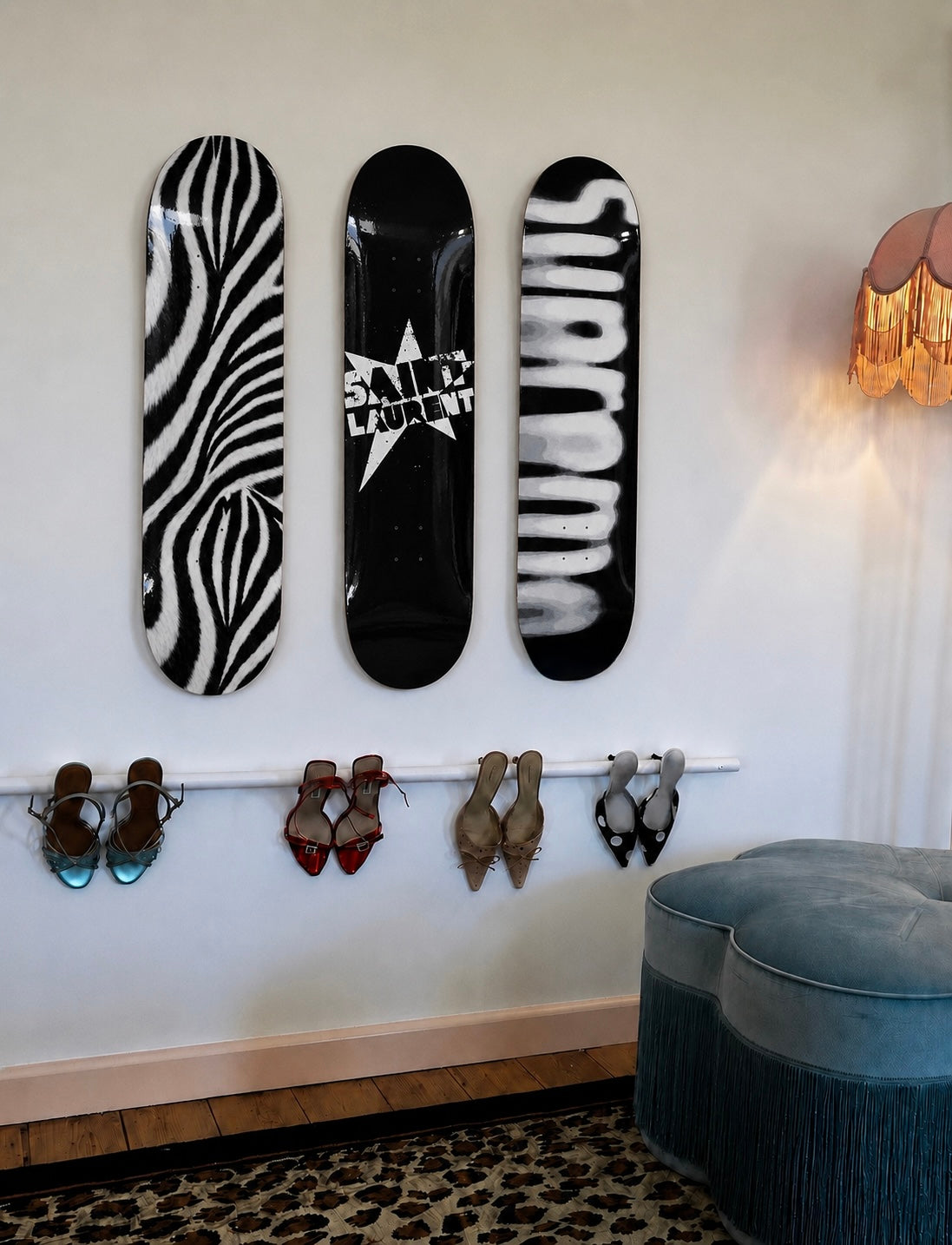 Supreme and Laurent Skateboard Wall Decor Art