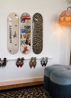 Cowboy Cheetah Print Skateboard Wall Decor Set