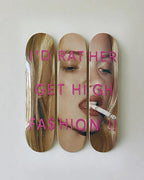 Kate Moss High Fashion Skateboard Wall Decor Set