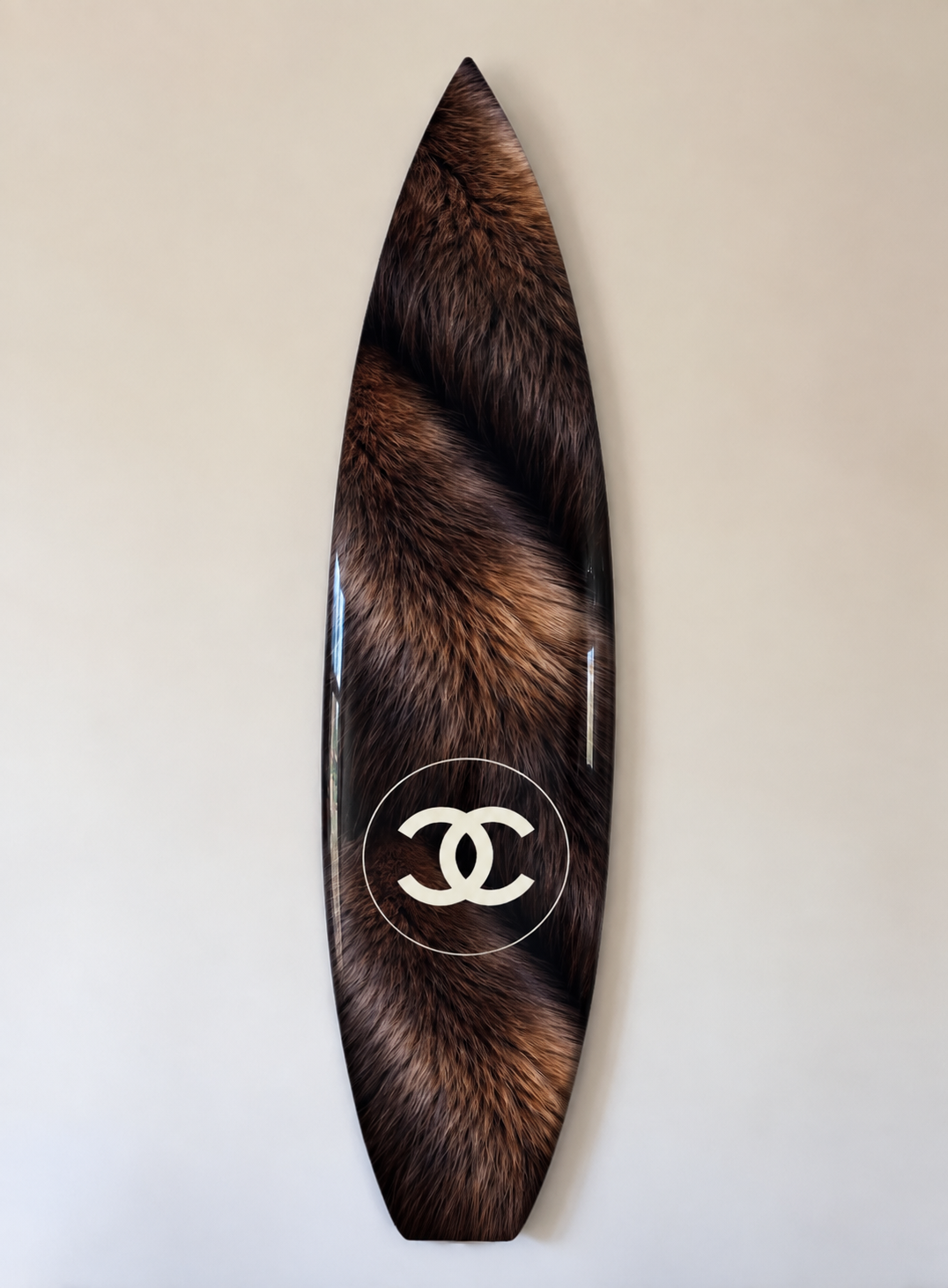 Furr Print Surfboard Wall Decor
