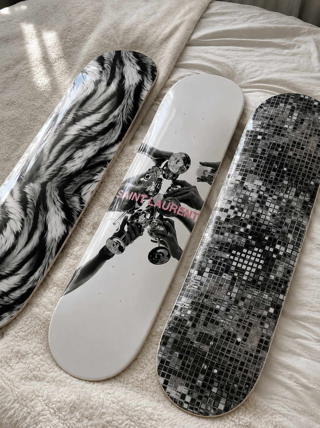 Saint Laurent Disco Skateboard Wall Decor Set