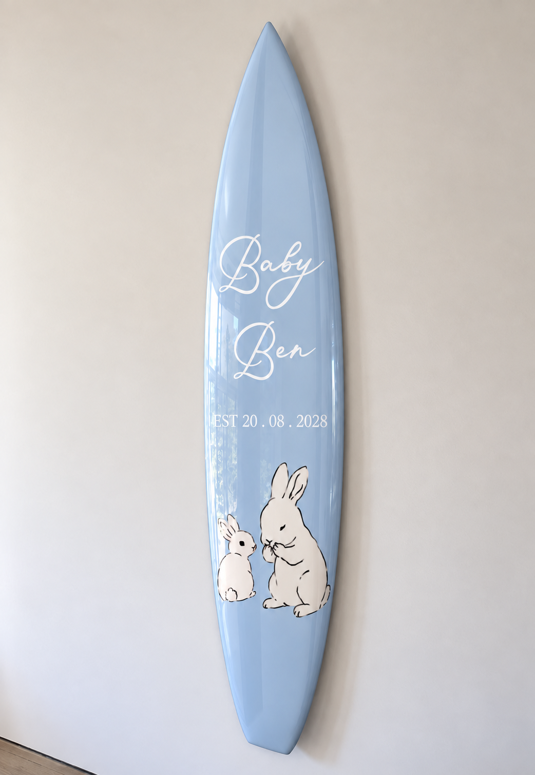 Custom Baby Name Surfboard Wall Decor