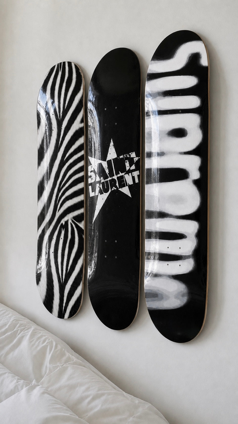Supreme and Laurent Skateboard Wall Decor Art