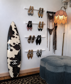 Cow Print Surfboard Wall Decor