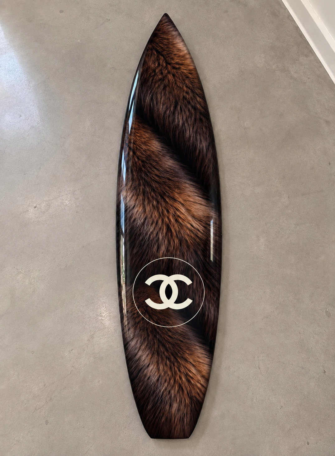 Furr Print Surfboard Wall Decor