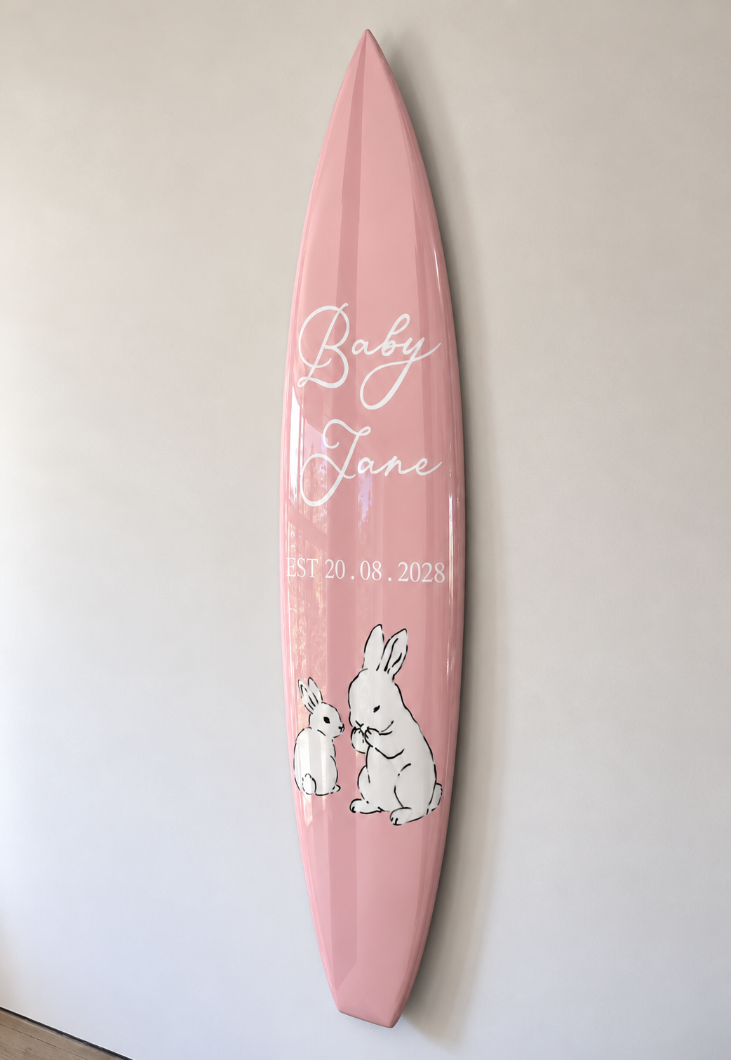 Custom Baby Name Surfboard Wall Decor