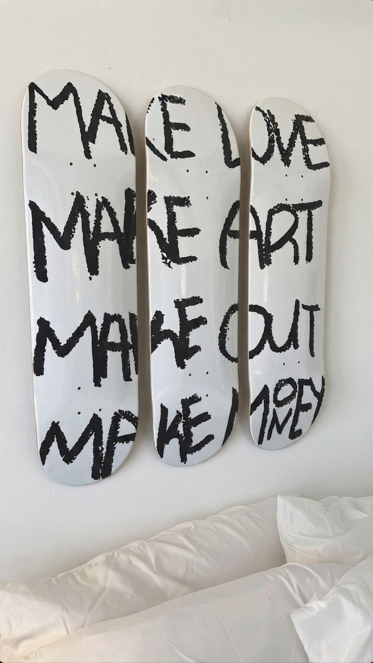 Make Love, Make Art Skateboard Wall Decor Set