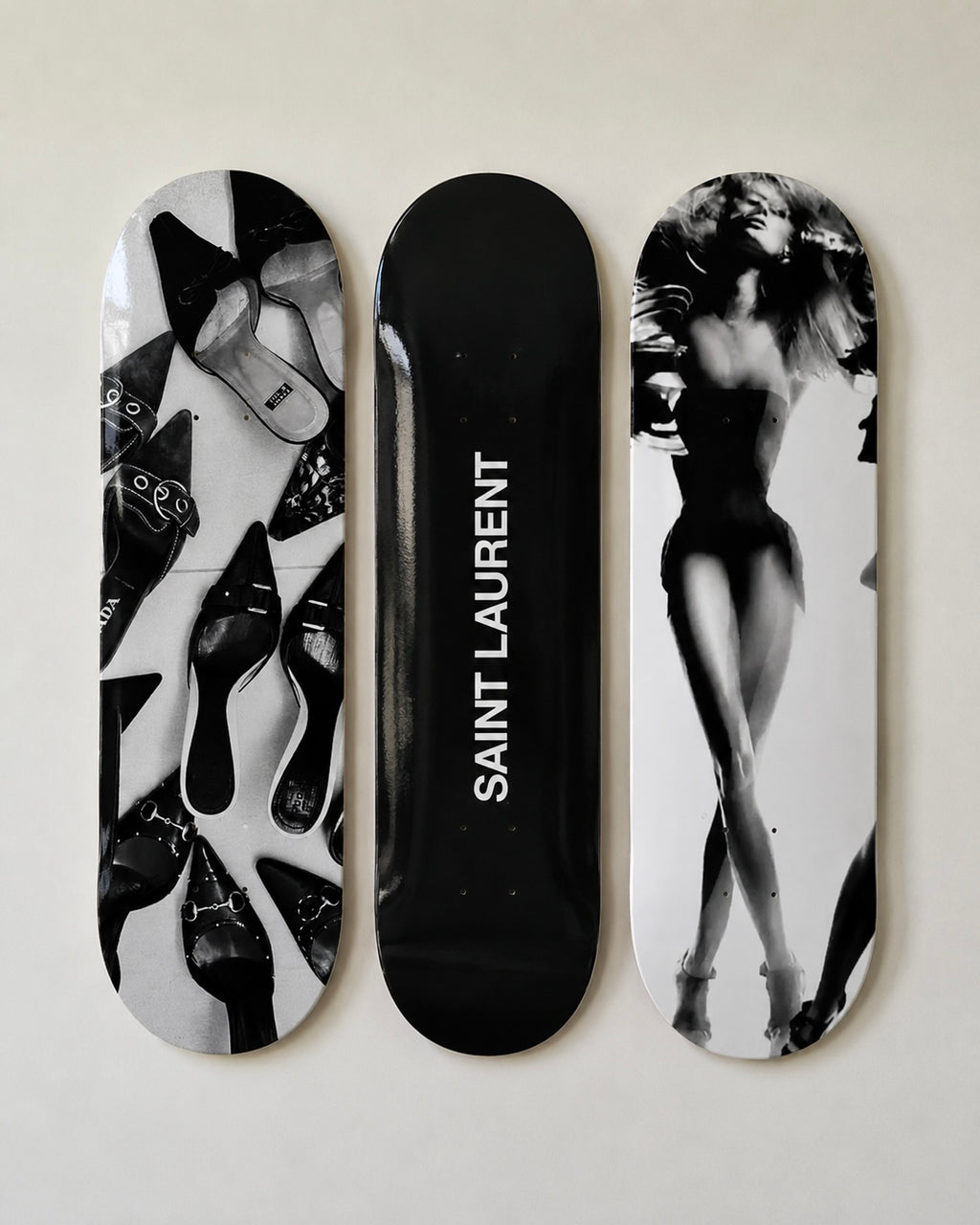 Saint Laurent Skateboard Wall Decor Set