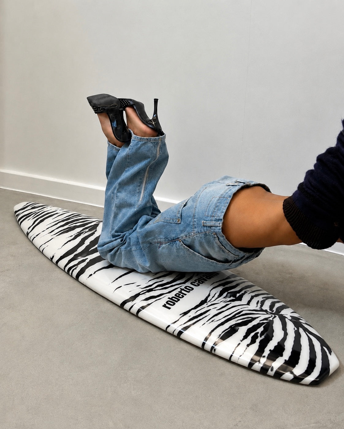 Cavalli Zebra Print Surfboard Wall Decor