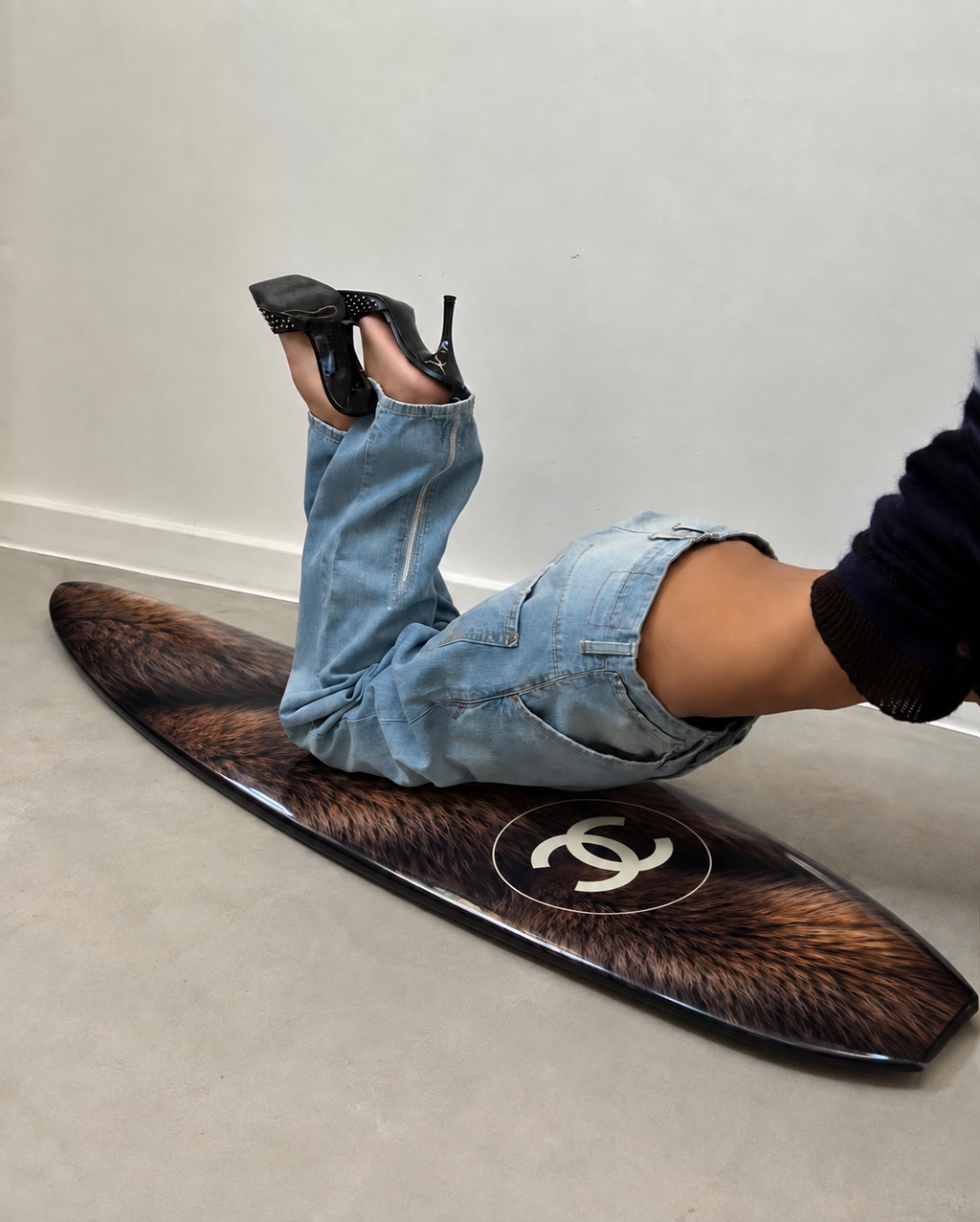 Furr Print Surfboard Wall Decor