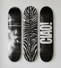 Ciao Zebra Print Skateboard Wall Decor Set