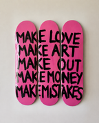 Make Love, Make Art Skateboard Wall Decor Set