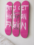 Let’s Get High Fashion Skateboard Wall Decor Set