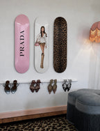 Prada Doll Cheetah Print Skateboard Wall Decor Set