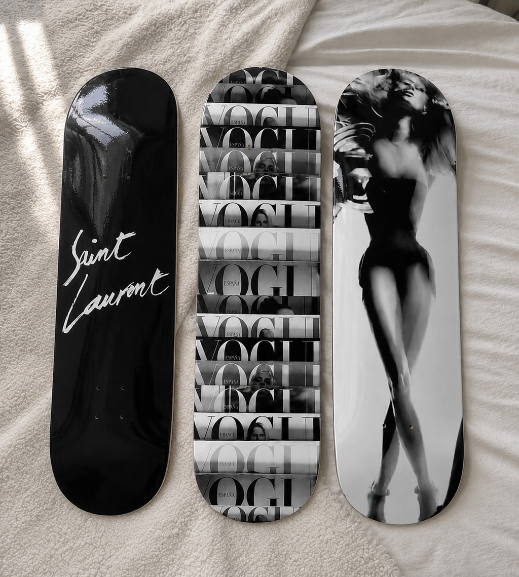 Vogue Saint Laurent Skateboard Wall Decor Set