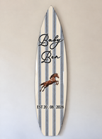 Custom Baby Name Surfboard Wall Decor