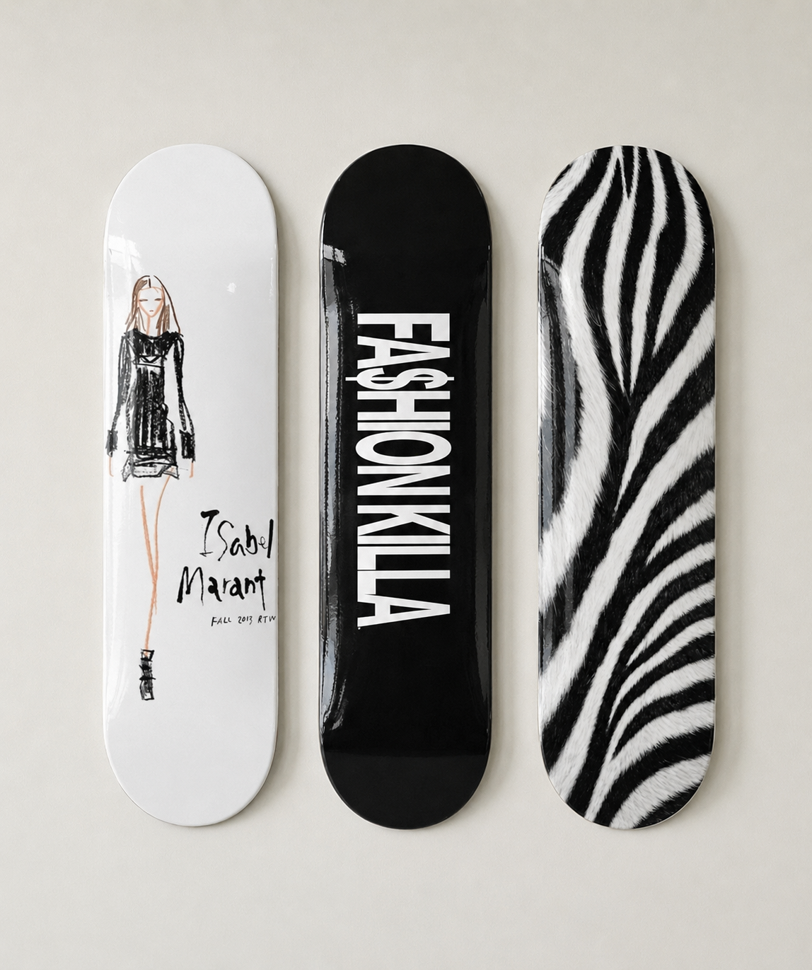 Isabel Marant Fashion Killa Skateboard Wall Decor Set
