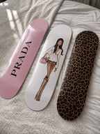 Prada Doll Cheetah Print Skateboard Wall Decor Set