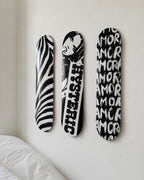 Hysteric Glamour and Zebra Print Skateboard Wall Decor Set
