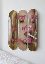 Kate Moss High Fashion Skateboard Wall Decor Set