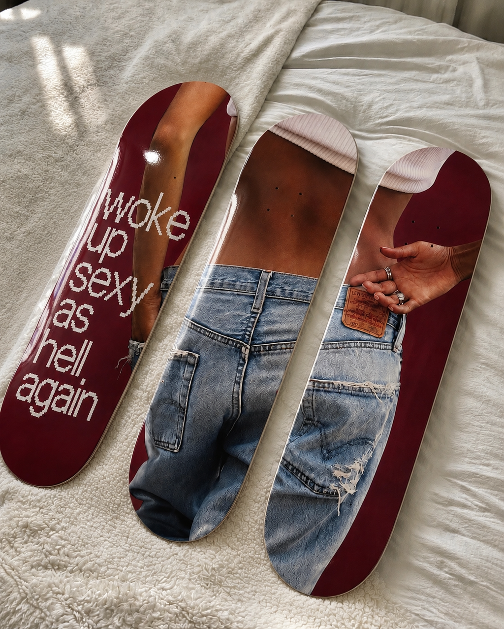 Woke Up Sexy Again Skateboard Wall Decor Set