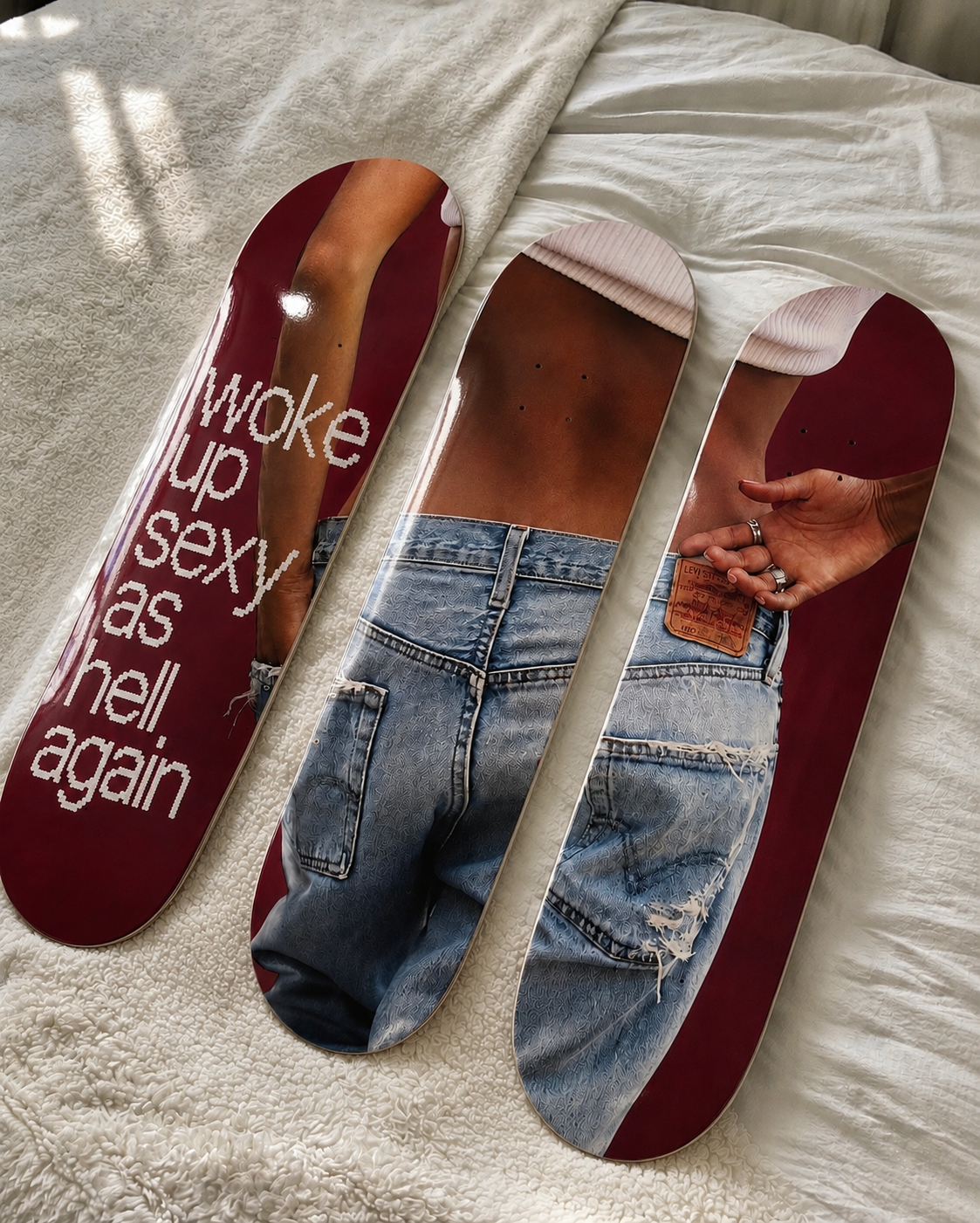 Woke Up Sexy Again Skateboard Wall Decor Set