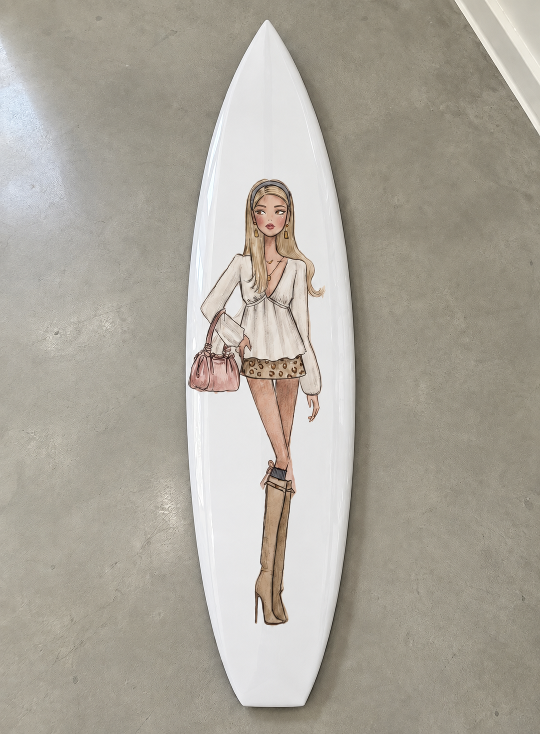It Girl Doll Surfboard Wall Decor