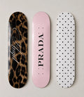 Prada and Cheetah Print Skateboard Wall Decor Set