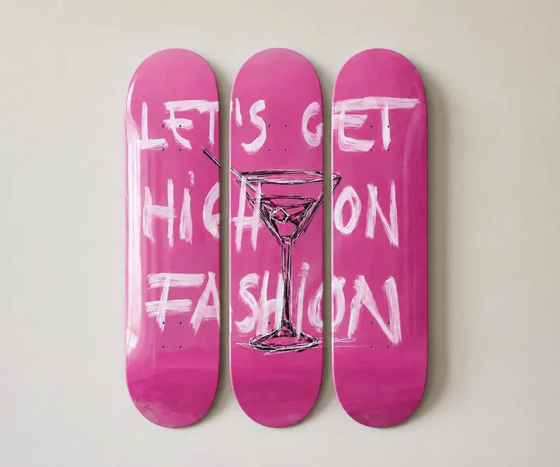 Let’s Get High Fashion Skateboard Wall Decor Set