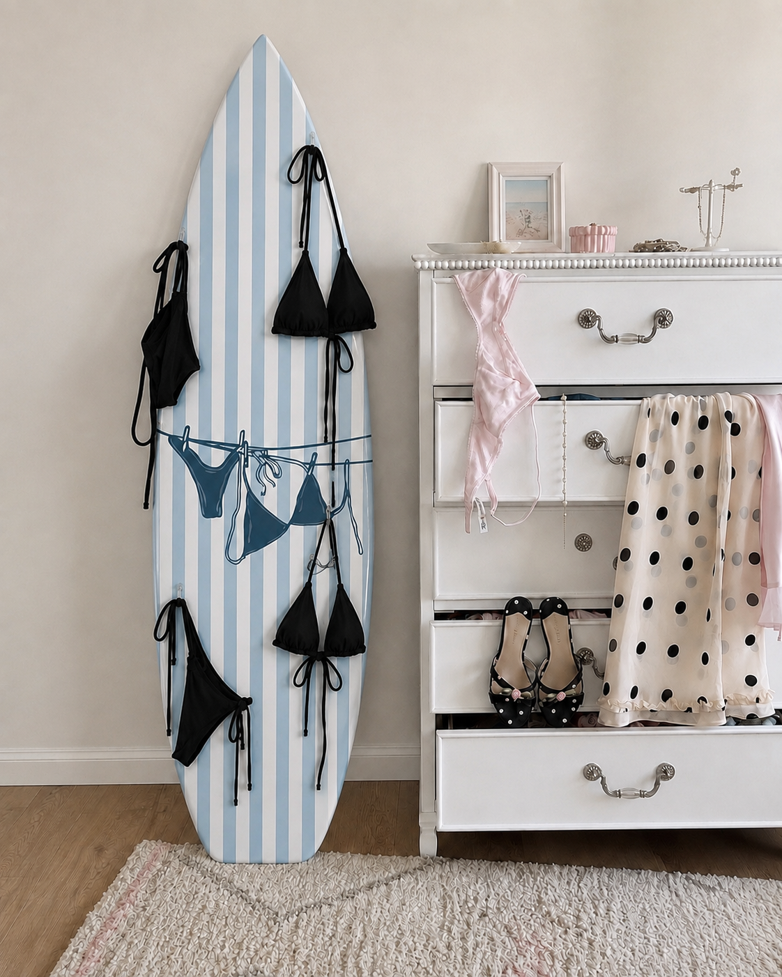 Kini Babe Surfboard Wall Decor