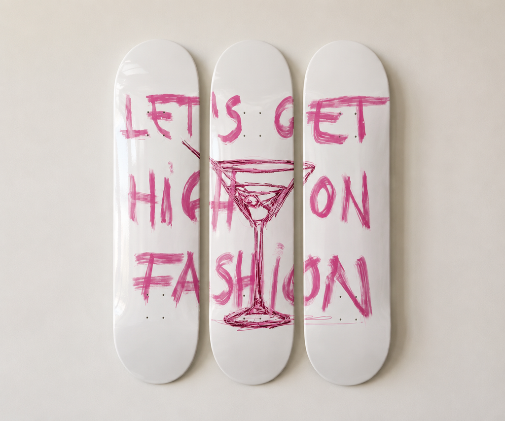 Let’s Get High Fashion Skateboard Wall Decor Set