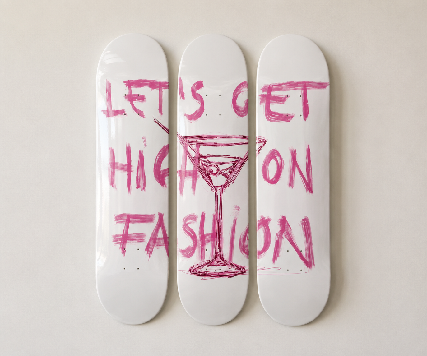 Let’s Get High Fashion Skateboard Wall Decor Set
