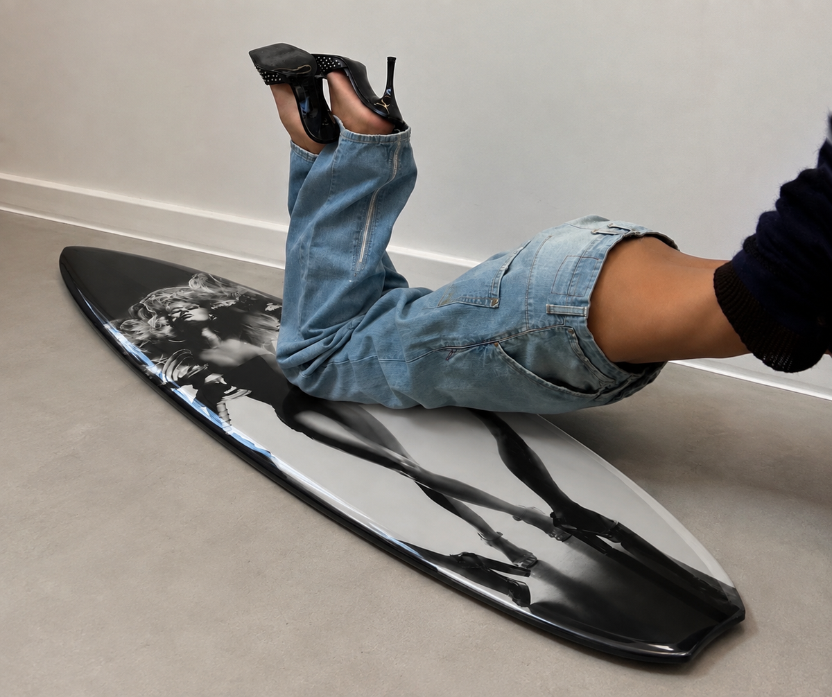 High Fashion Model Surfboard Wall Decor