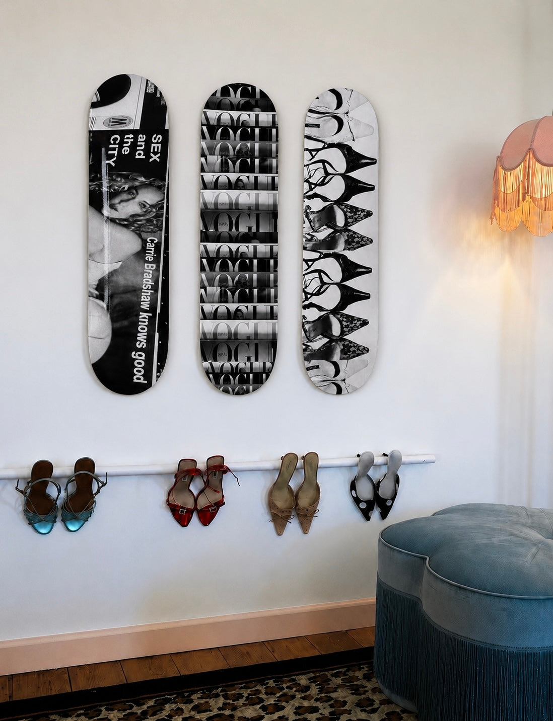 High Fashion Skateboard Wall Decor Set