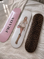 Prada Blondie Cheetah Print Skateboard Wall Decor Set