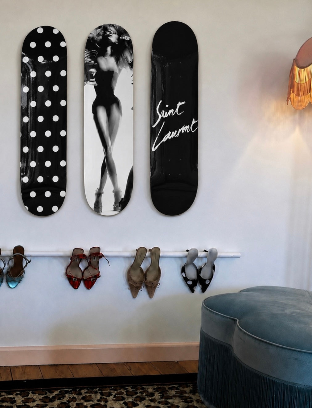 Saint Laurent and Polka Dot Wall Decor Set