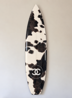 Cow Print Surfboard Wall Decor