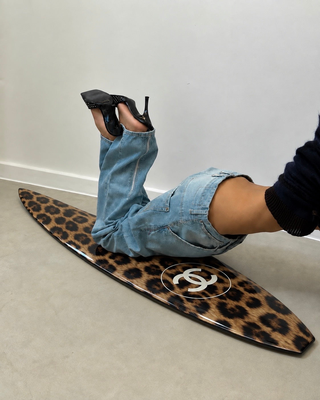 Cheetah Print Surfboard Wall Decor