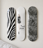 Isabel Marant and Zebra Print Skateboard Wall Decor Set