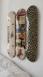 Cowboy Cheetah Print Skateboard Wall Decor Set