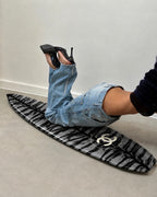 Zebra Print Surfboard Wall Decor