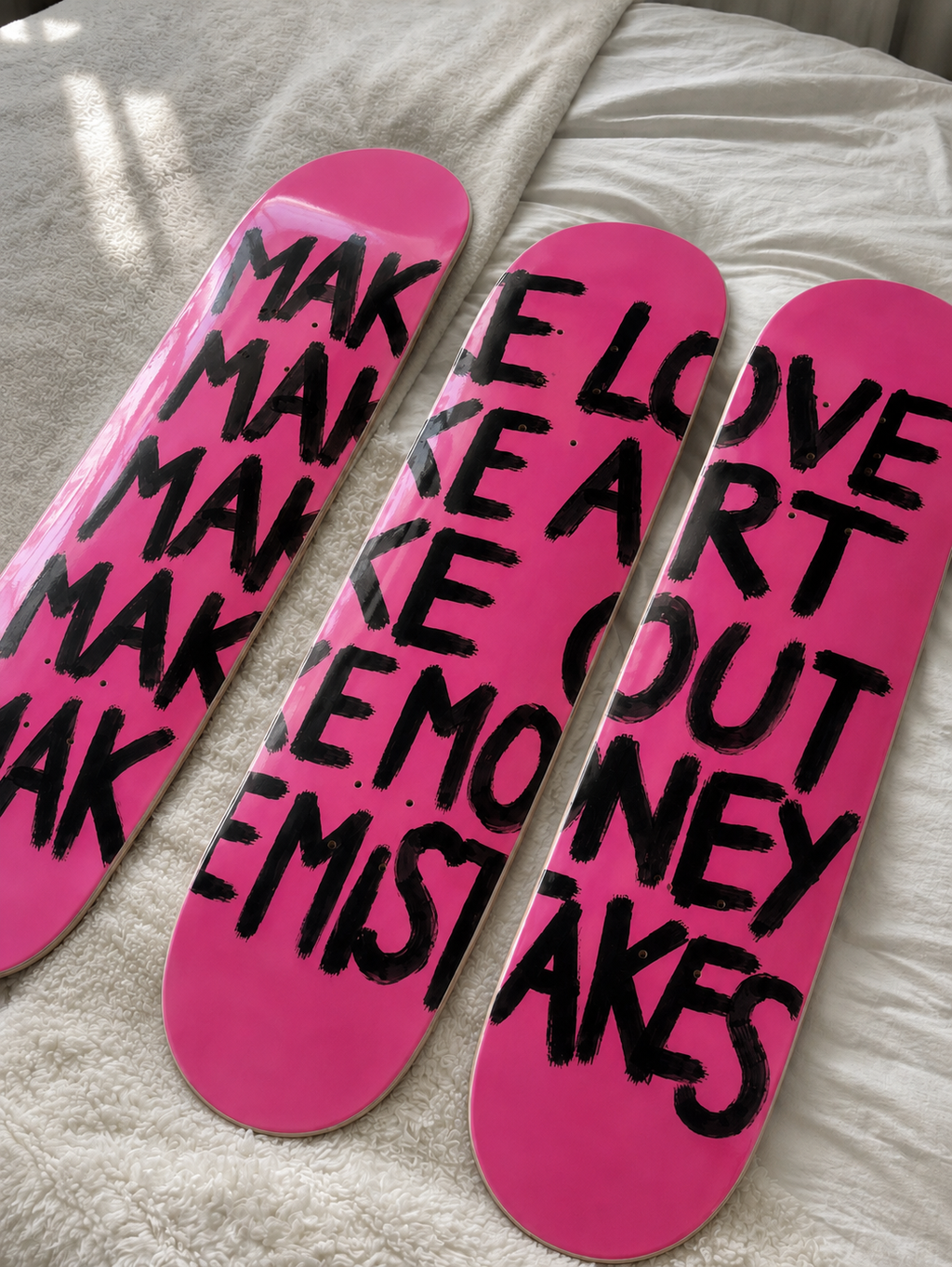 Make Love, Make Art Skateboard Wall Decor Set