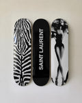Saint Laurent and Zebra Print Skateboard Wall Decor Set