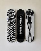 Saint Laurent and Zebra Print Skateboard Wall Decor Set