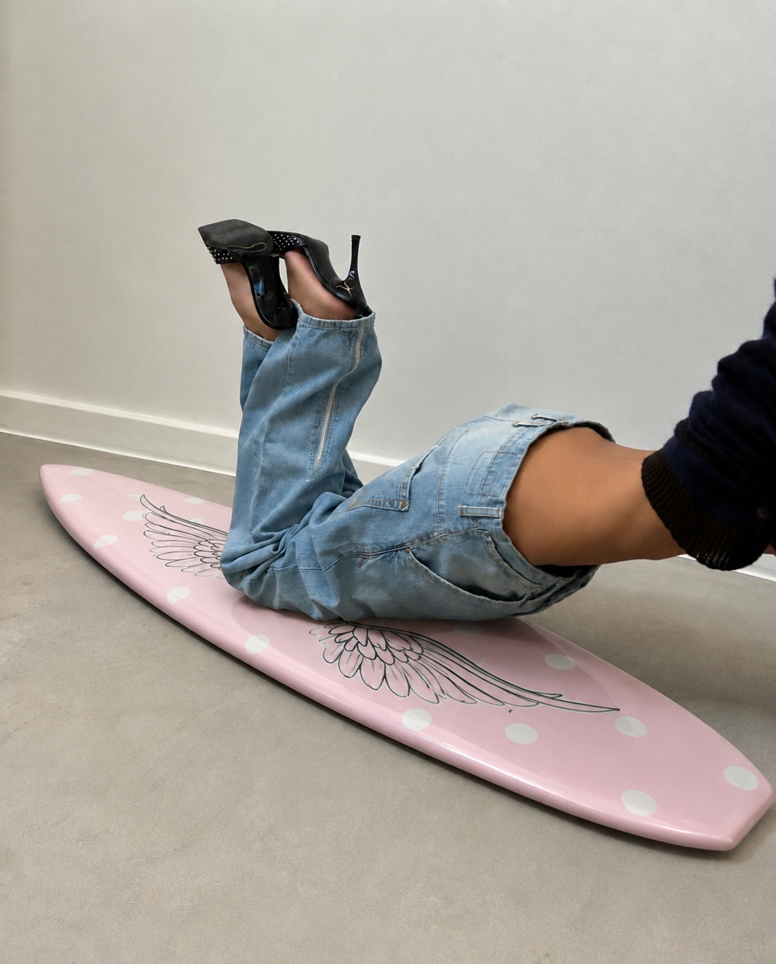 Angel Polka Dot Surfboard Wall Decor