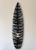 Zebra Print Surfboard Wall Decor