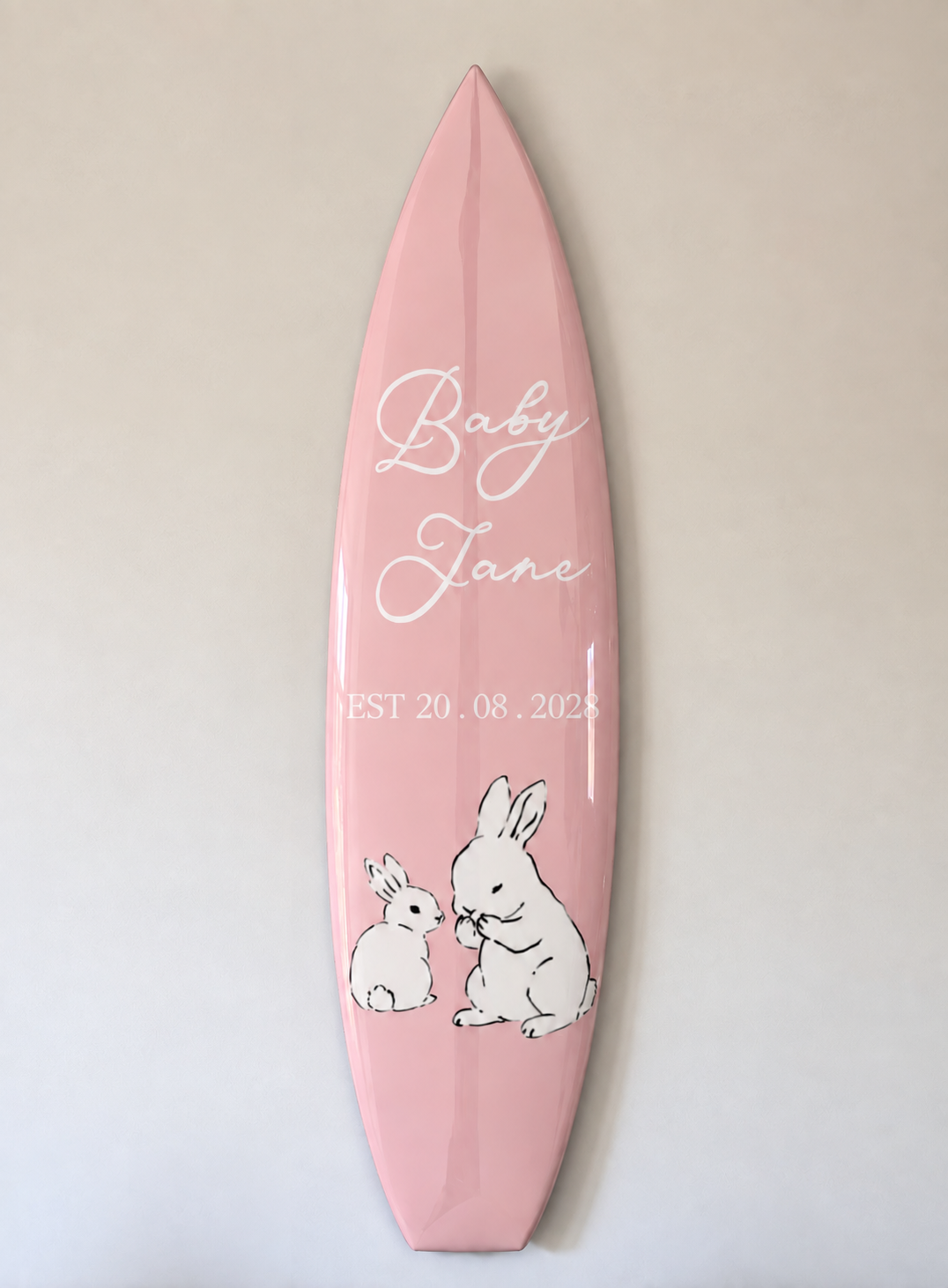 Custom Baby Name Surfboard Wall Decor